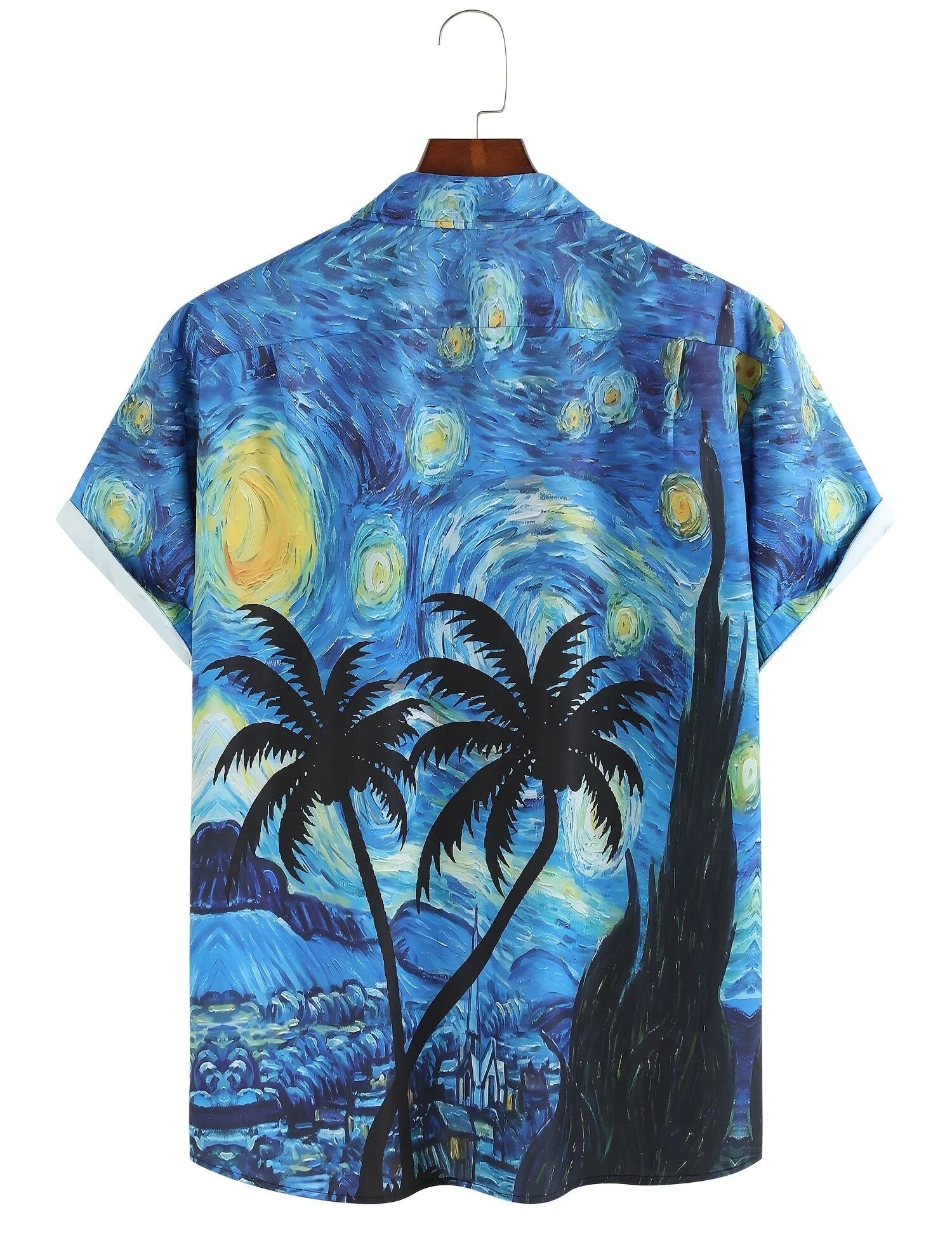 Floris | Sterrenhemel print overhemd in de kleur Zwart voor heren in Formal stijl ideaal voor de lente.