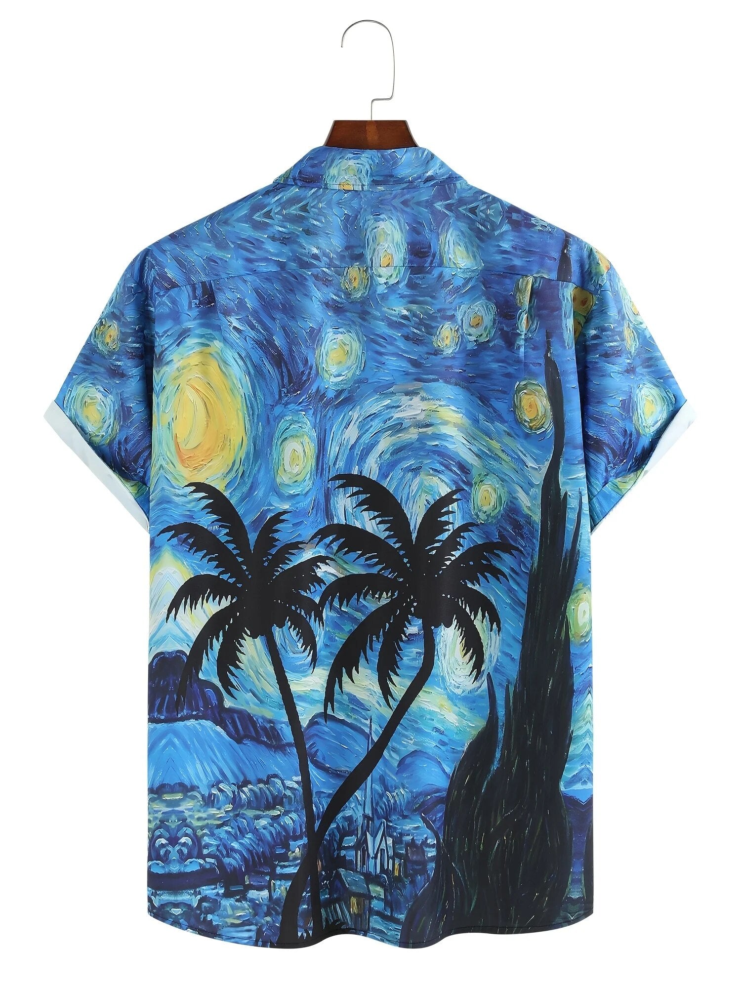Floris | Sterrenhemel print overhemd in de kleur Zwart voor heren in Formal stijl ideaal voor de lente.