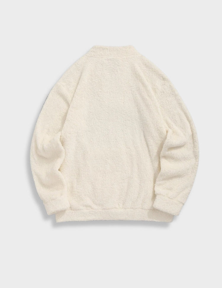 Fluffy NY Brooklyn Zipper in de kleur Wit voor dames in Lounge stijl ideaal voor de herfst.