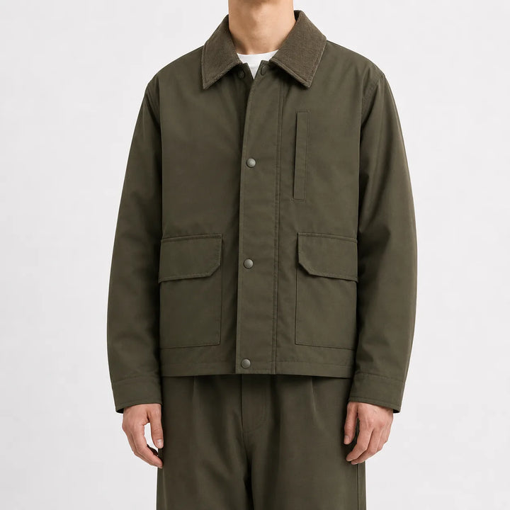 Bomberjack met corduroy kraag