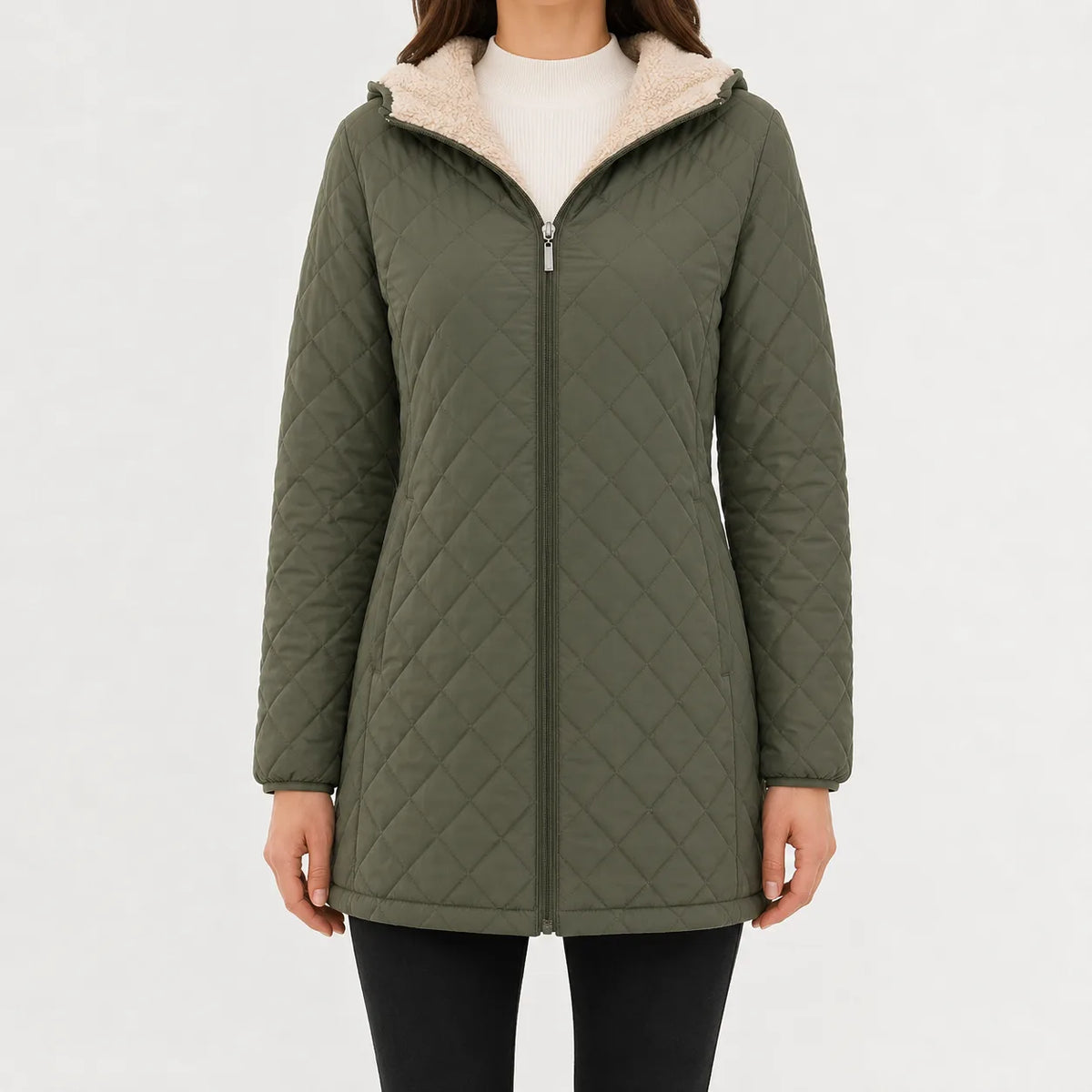Jacket met rits en lange mouwen