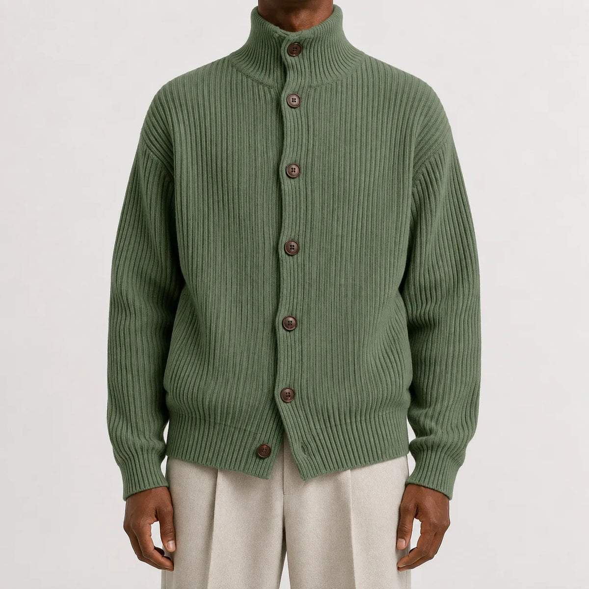 Cardigan met roll neck
