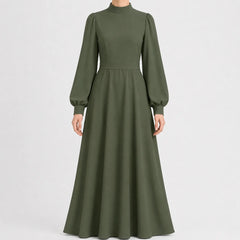 Lange jurk met hoge taille