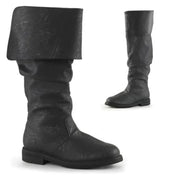 Frederik | Hoge laarzen met denimprint heren in de kleur Zwart voor heren in Heritage stijl ideaal voor de herfst.