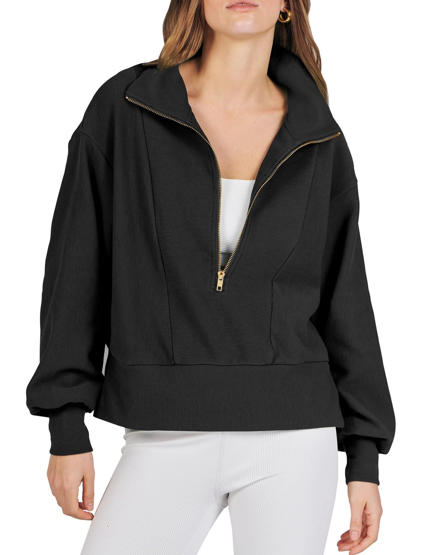 Gebreide pullover met V-hals in de kleur Zwart voor dames in Heritage stijl geschikt voor alle seizoenen.