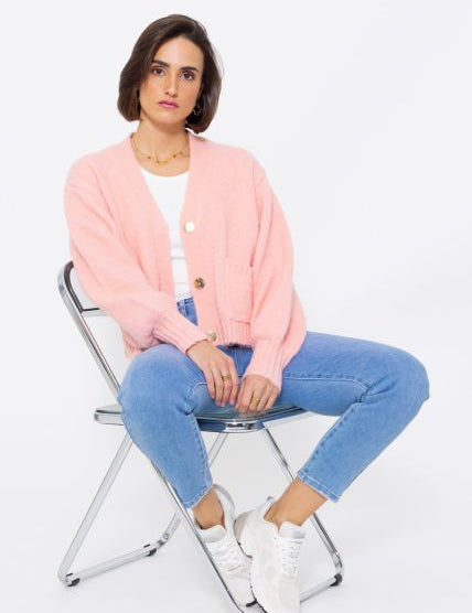 Gemma | Comfortabel damesvest in de kleur Wit voor dames in stijl geschikt voor alle seizoenen.