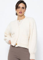 Gemma | Comfortabel damesvest in de kleur Wit voor dames in stijl geschikt voor alle seizoenen.
