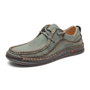 Gerson | Handgemaakte casual leren sneakers in de kleur Groen voor heren in Smart-casual stijl ideaal voor de herfst.