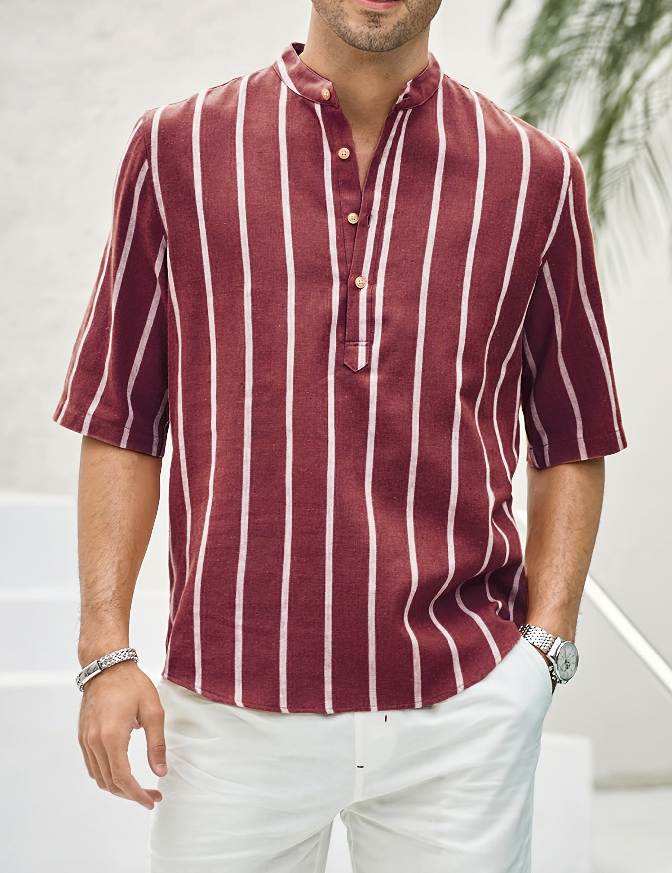 Gestreepte overhemd in de kleur Wit voor heren in stijl ideaal voor de lente.