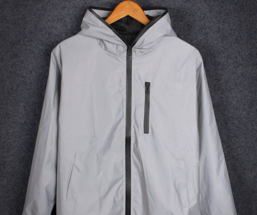 Gifford | Superheldere Reflecterende Jas in de kleur Grijs voor heren in stijl ideaal voor de herfst.