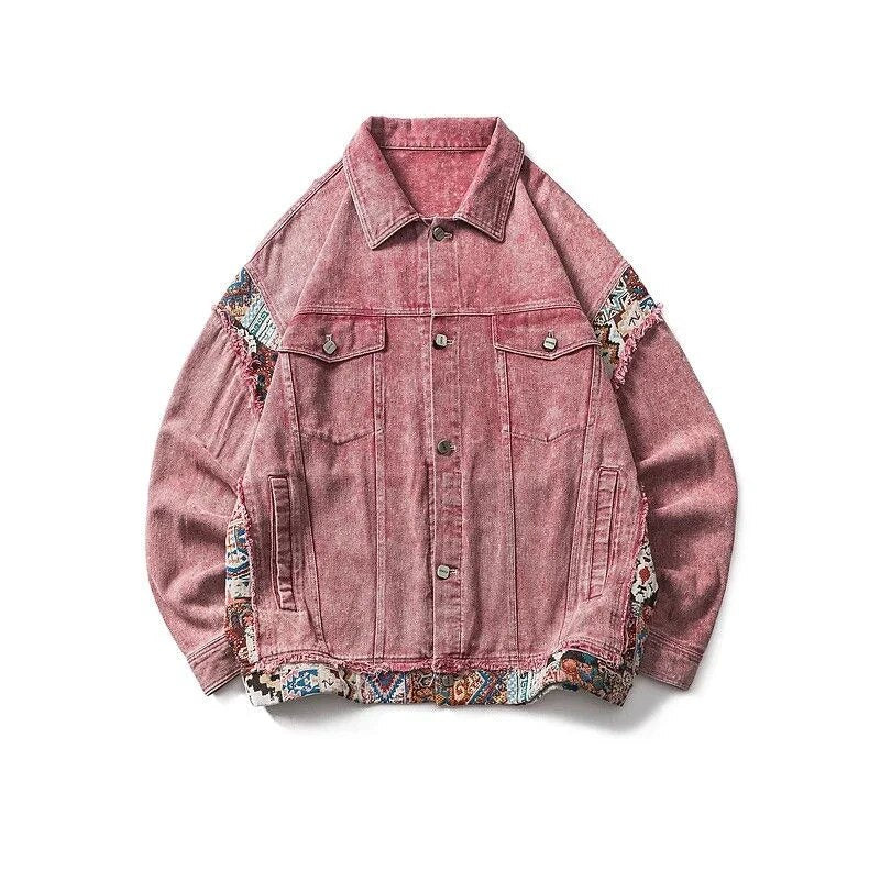Gina | Hippe denim jas in de kleur Roze voor dames in Heritage stijl ideaal voor de lente.