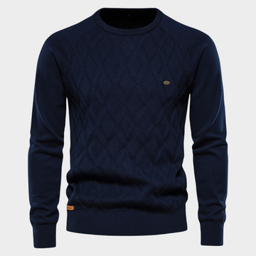 Gio | luxe comfort trui in de kleur Blauw voor heren in stijl ideaal voor de winter