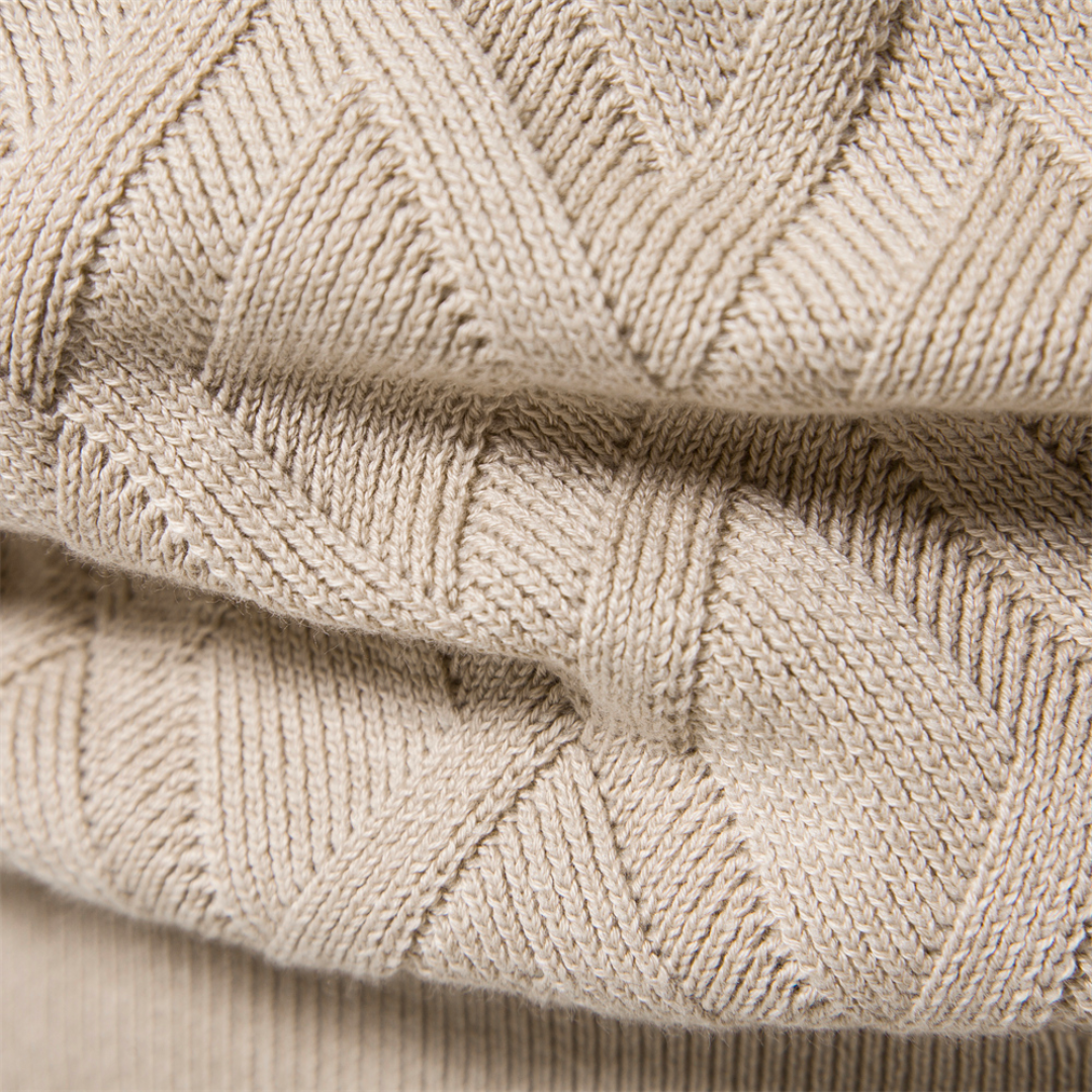 Gio | luxe comfort trui in de kleur Beige voor heren in stijl ideaal voor de winter