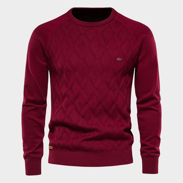 Gio | luxe comfort trui in de kleur Rood voor heren in stijl ideaal voor de winter