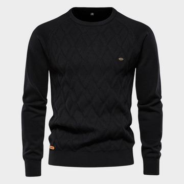 Gio | luxe comfort trui in de kleur Zwart voor heren in stijl ideaal voor de winter