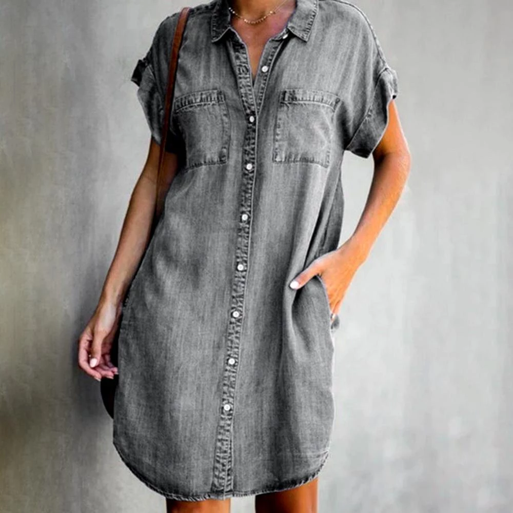 Sophie | Stijlvolle Comfortabele Denim Jurk