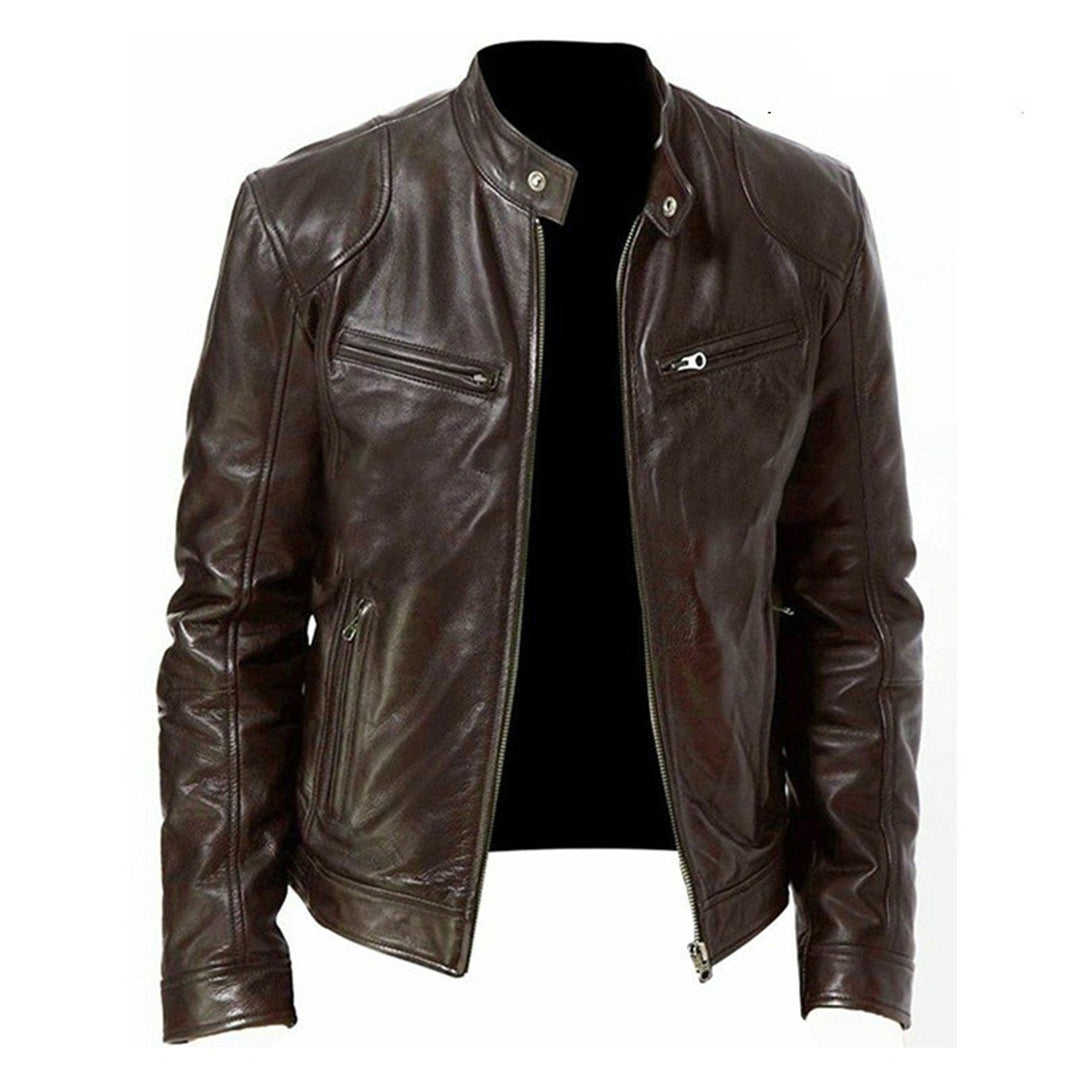 Harrold | Uniek modern jack in de kleur Koffie voor heren in stijl geschikt voor alle seizoenen.