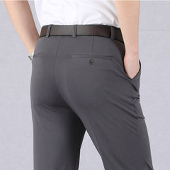 Harry | Stretch Comfortbroek in de kleur Grijs voor heren in stijl ideaal voor de winter