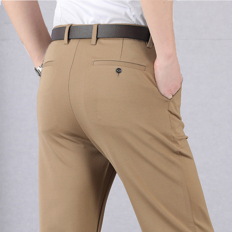 Harry | Stretch Comfortbroek in de kleur Khaki voor heren in stijl ideaal voor de winter