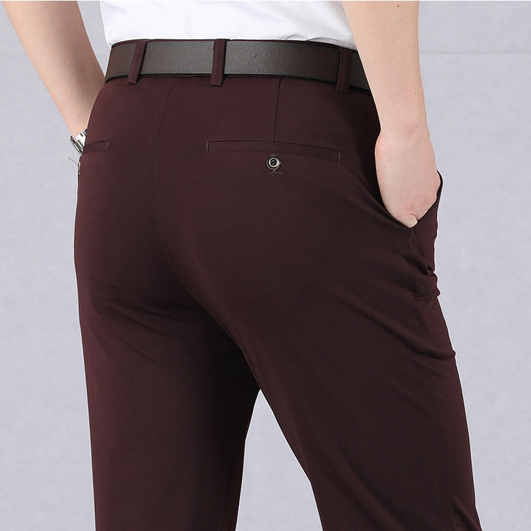 Harry | Stretch Comfortbroek in de kleur Rood voor heren in stijl ideaal voor de winter