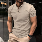 Hartwin | Klassiek poloshirt in de kleur Khaki voor heren in Heritage stijl geschikt voor alle seizoenen.