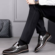 Tailor made schoen met leer en rubber