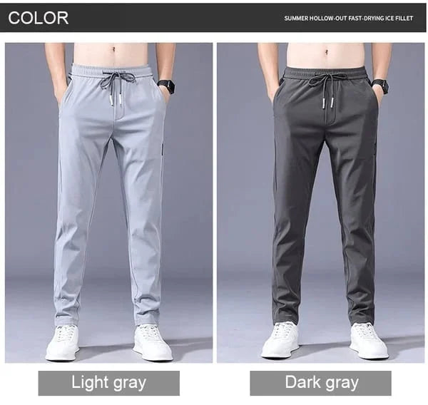 Heren Stretch broek in de kleur Donkergrijs voor heren in stijl ideaal voor de herfst.