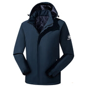 Herfst Parka met afneembare capuchon in de kleur Marineblauw voor heren in Outdoor stijl ideaal voor de herfst.