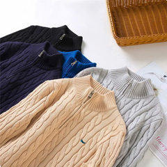 Herman | Nette en casual Herenpolo met rits in de kleur Donkerblauw voor heren in stijl geschikt voor alle seizoenen.