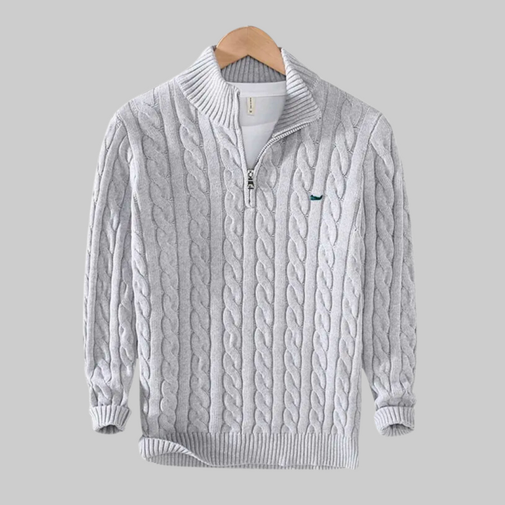 Herman | Nette en casual Herenpolo met rits in de kleur Grijs voor heren in stijl geschikt voor alle seizoenen.