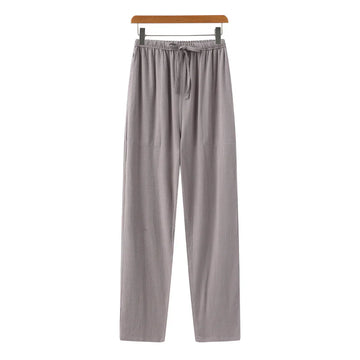 Hessel | Linnen slim fit pantalon in de kleur Grijs voor heren in Beach stijl geschikt voor alle seizoenen.