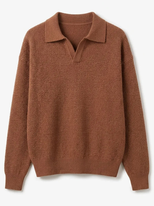 Slim fit pullover met V-neck