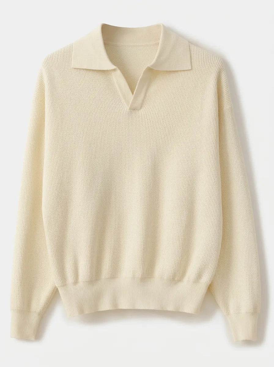 Slim fit pullover met V-neck