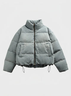 Puffer jacket met hoge kraag