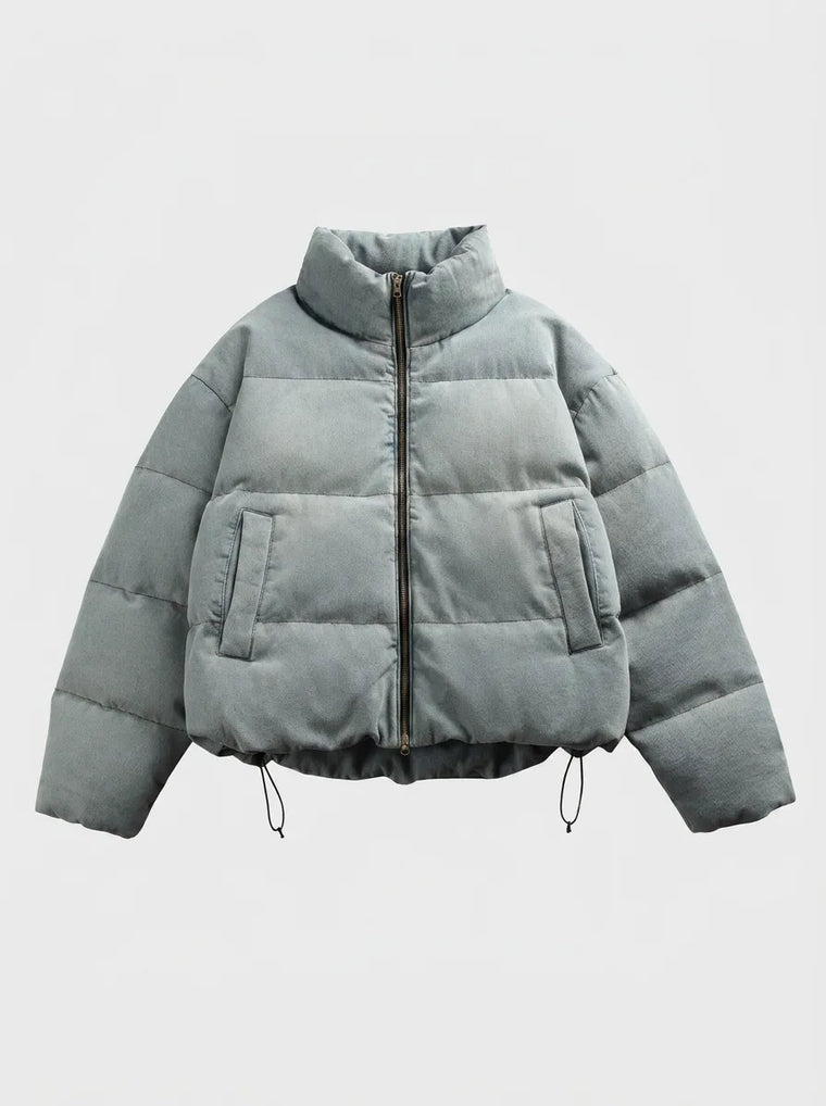 Puffer jacket met hoge kraag