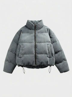 Puffer jacket met hoge kraag