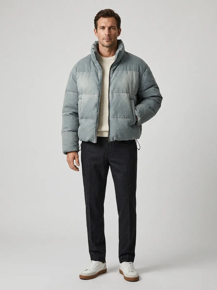 Puffer jacket met hoge kraag