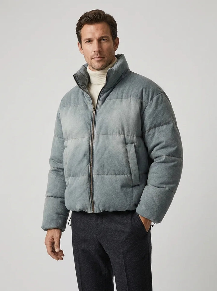 Puffer jacket met hoge kraag
