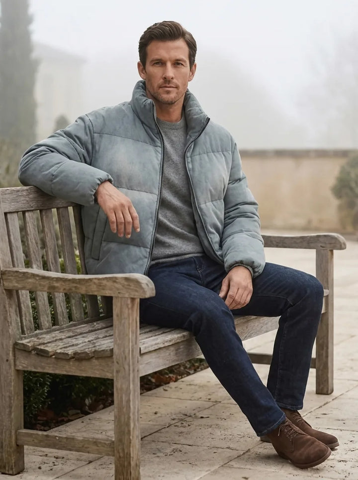 Puffer jacket met hoge kraag