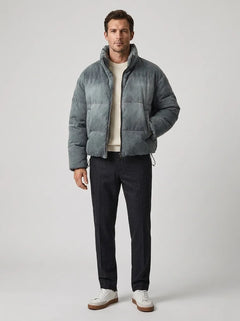 Puffer jacket met hoge kraag