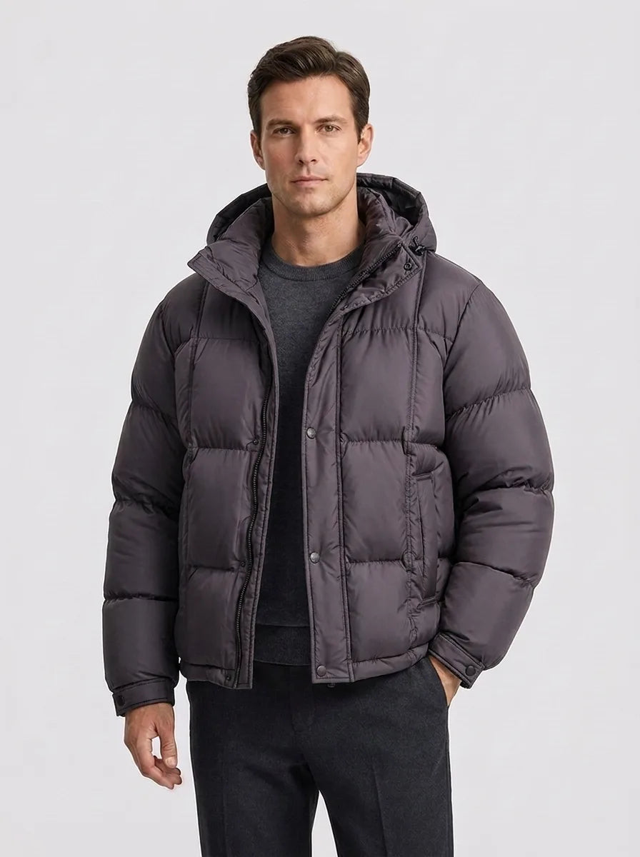 Puffer jacket met capuchon