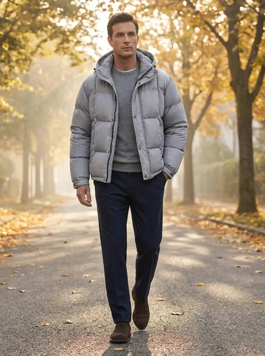 Puffer jacket met capuchon