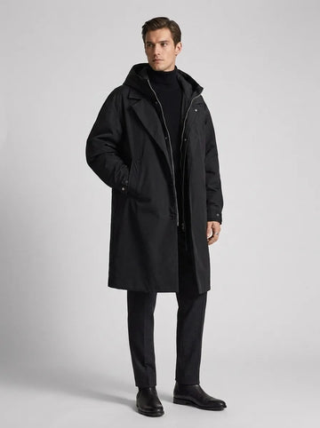 Oversized trenchcoat met capuchon