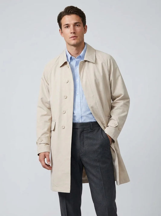 Trenchcoat met lange mouwen