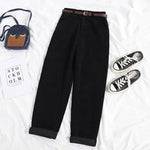 Hilda | Corduroy broek voor dames in de kleur Zwart voor dames in stijl ideaal voor de herfst.