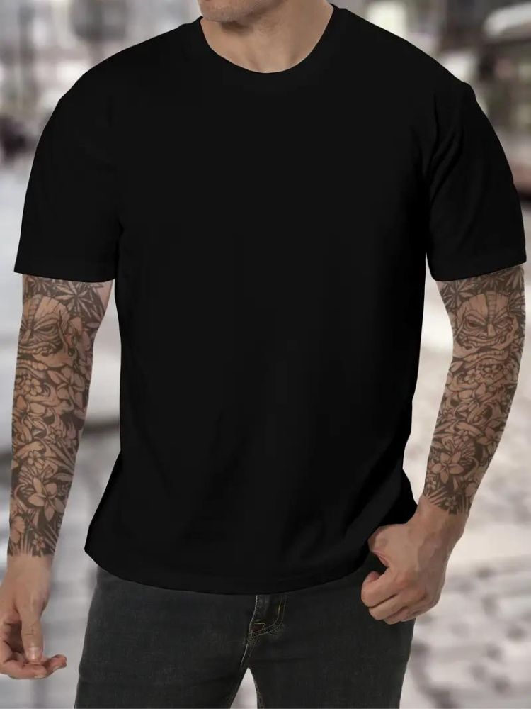 Hoge Hals T-Shirt in de kleur Wit voor heren in stijl ideaal voor de lente.