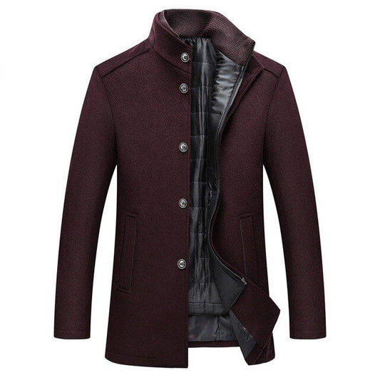 Hugo | Single-breasted thick wool coat afbeelding 1