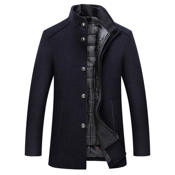 Hugo | Single-breasted thick wool coat afbeelding 4
