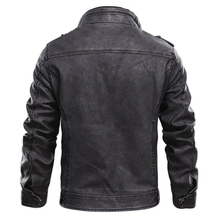 Leren jassen met mandarin collar