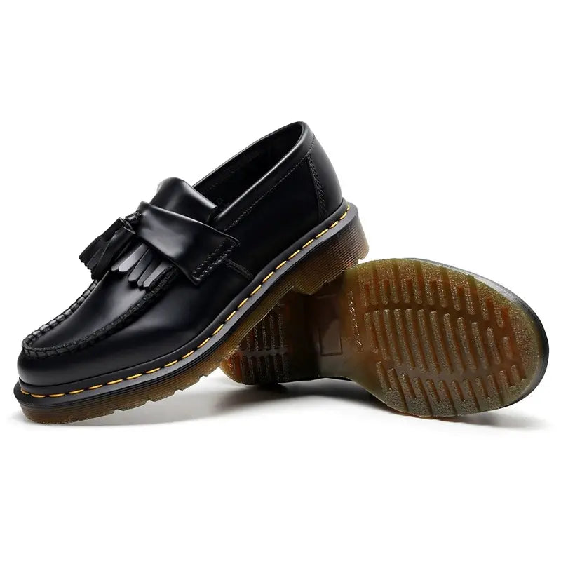 Hugo | Leren instaploafers met hoge hak in de kleur With Knot voor heren in stijl geschikt voor alle seizoenen.